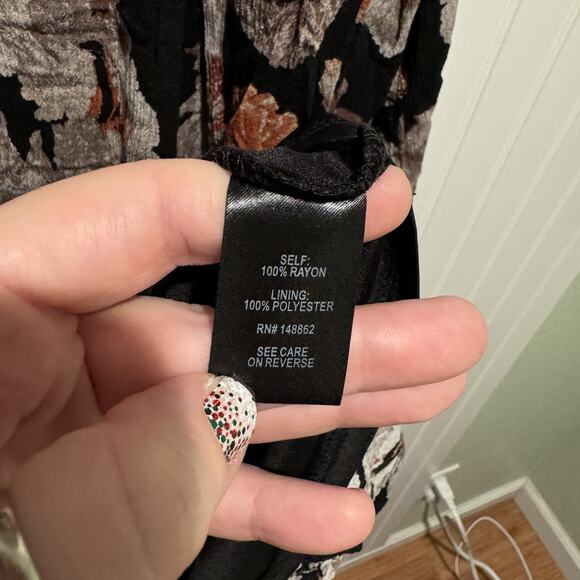 Torrid Floral Butterfly Gauzy High Neck Midi Dress Plus Size 3X - Picture 7 of 8